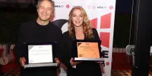 Claudia Gerini e Claudio Santamaria premiati a Roma