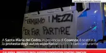 Calabria, protesta degli autotrasportatori contro i rincari