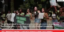 Usa, proteste contro la violenza sessuale dopo caso Cornell