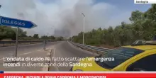 Sardegna, incendi a Orani, Carbonia e Morgongiori