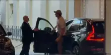 Milan: Ibrahimovic arriva all'hotel da Cardinale