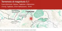 Terremoto 5.1 in Afghanistan, scosse avvertite a Islamabad