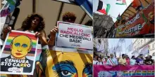 Al via Roma Pride 'Fuorilegge', molte bandiere della Palestina. FOTO