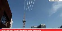 Giochi asiatici, i jet disegnano un cuore su Nagoya