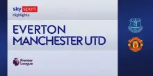 Everton-Manchester United 0-1: gol e highlights
