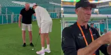 Sinner a lezione di golf da Greg Norman. E Cahill reagisce cos&igrave;... VIDEO