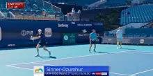 Sinner, l'allenamento a Miami prima del debutto con Dzumhur