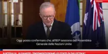 Australia, Albanese 'Riconosceremo lo Stato di Palestina'