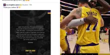 Il saluto di LeBron e Doncic dopo l'addio ai Lakers
