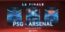 L'ultimo 'ciak' della Champions League: PSG-Arsenal su Sky