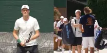 Sinner, il VIDEO dell'allenamento a Wimbledon e il saluto con Zverev