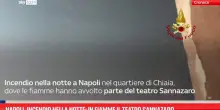 Napoli, incendio nella notte: in fiamme il teatro Sannazaro