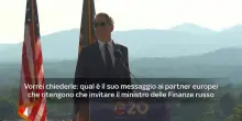 Ministro Finanze russo al G20, Bessent: 'A Trump piace andare d'accordo con tutti'