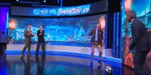 La Champions si 'gioca' anche nello stdio Sky: il siparietto