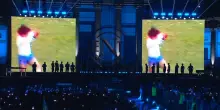 Napoli, l'omaggio a Maradona durante la festa del centenario
