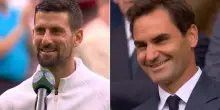 Nole 'duetta' con Federer: il Centrale impazzisce! VIDEO