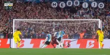Il gol su rigore di Messi in Argentina-Benin