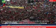 Tensioni Usa-Venezuela, Maduro canta Imagine di John Lennon