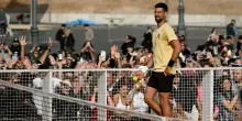 Djokovic, allenamento show a Piazza del Popolo. FOTO