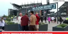 Filadelfia, protesta pro Palestina al concerto di Sheeran