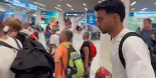 Torino-Comert, le immagini dell'arrivo a Caselle