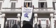 Roma, striscione di +Europa in ricordo di Emma Bonino