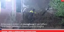 Genova, crolla muraglione a Castelletto