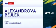 Alexandrova-Bejlek: highlights Wta 500 Abu Dhabi