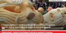 Copenaghen, artista trasforma zucche in mostri e streghe