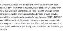 Iran, Trump: intera civilt&agrave; morir&agrave; stanotte, non vorrei ma &egrave; probabile