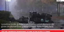 Milano, grave incidente: 21enne in fin di vita, 3 i feriti