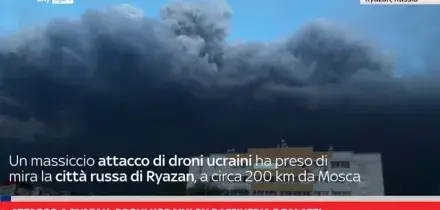 Attacco a Ryazan, droni ucraini su raffineria e palazzi