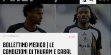 Juventus: Thuram operato, si ferma anche Cabal