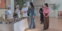 Kate a Reggio Emilia, buffet con erbazzone e torta di riso