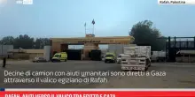Aiuti umanitari diretti a Gaza attraverso il valico di Rafah