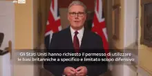 Iran, Starmer: ok a uso basi Usa in Gb a scopo difensivo