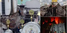 Raid russi sulla Cattedrale della Dormizione a Kiev. FOTO