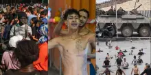 Ceuta, le foto dell'arrivo in massa di migranti nell'exclave spagnola
