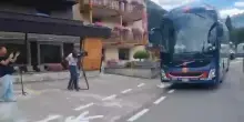 Genoa, l'arrivo della squadra in ritiro a Moena
