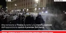 Tirana, scontri alla manifestazione contro il premier Rama