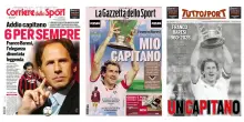 Capitano e leggenda: i giornali celebrano Baresi