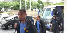 L'arrivo dell'Inter a Hong Kong per la tourn&eacute;e asiatica