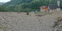 Frane in Val di Fiemme a causa del maltempo: chiusa provinciale 215