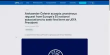 Uefa, Ceferin si candida per un 4&deg; mandato da presidente