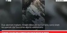 Cervino, salvati due alpinisti italiani bloccati in quota