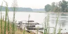 Siccit&agrave;, Il fiume Po a Cremona al suo minimo storico