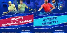 Sinner e Musetti all'Opening Week degli Aus Open