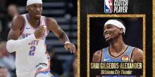 SGA &egrave; il Clutch Player dell&rsquo;anno: il canadese trionfa, battuti Murray e Edwards