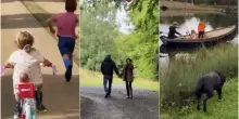 Harry e Meghan a passeggio con i figli, nuova vita nella campagna Uk