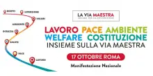 Manifestazione in piazza 'La Via Maestra' del 17 ottobre a Roma
